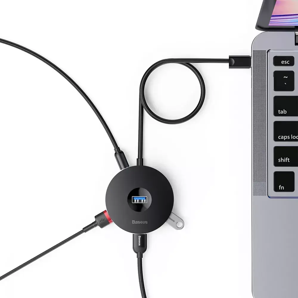 Usb-Хаб Baseus Round Box Usb to Usb 3.0 + 3Usb 2.0 - фото 3