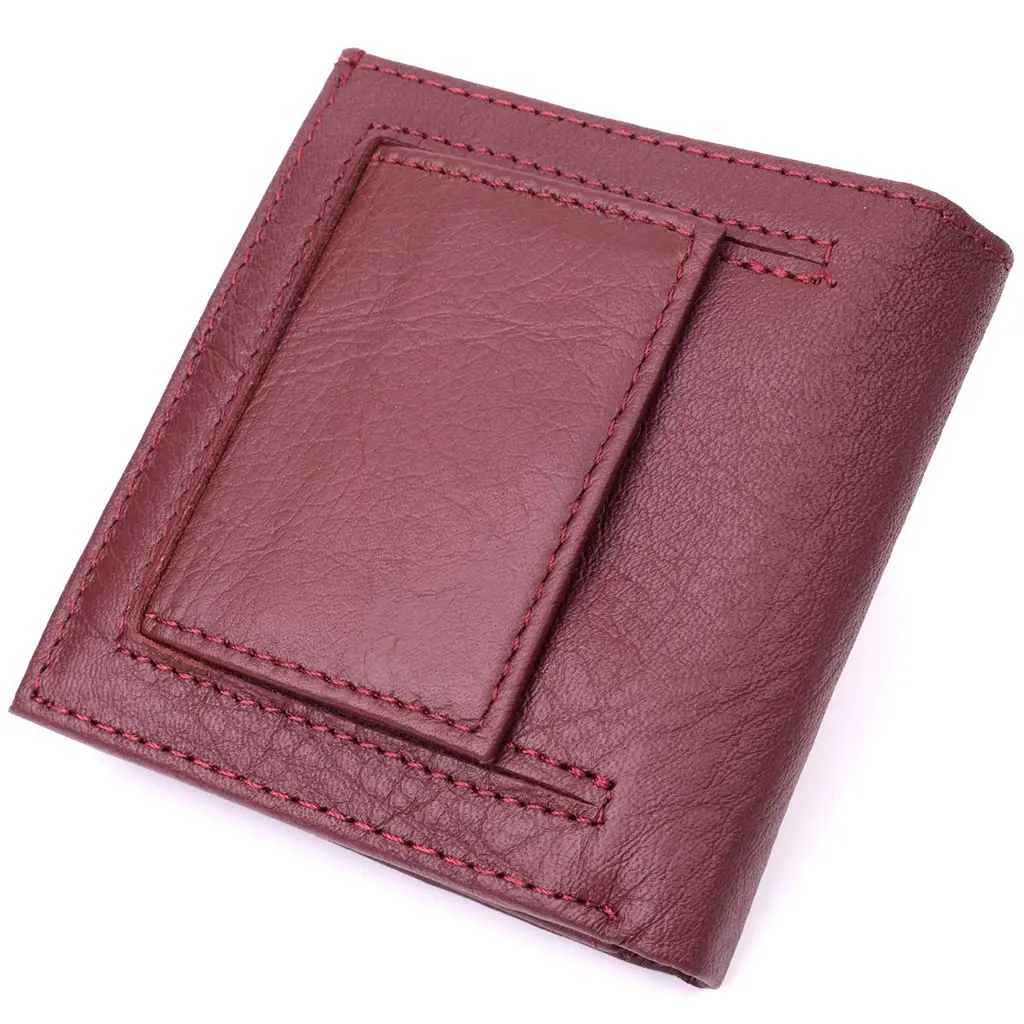 Компактний жіночий гаманець із натуральної шкіри ST Leather 22674 бордовий - фото 2