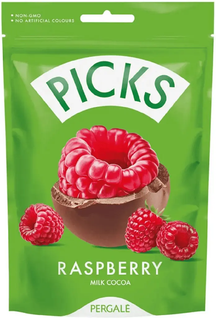 Субліматовані фрукти в шоколаді Pergale Picks Raspberry Milk Chocolate 90г