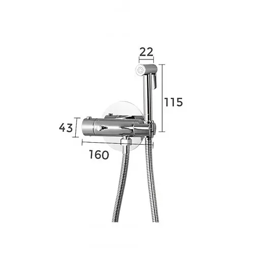Встроенный гигиенический душ с термостатом GAPPO G7290 - фото 2