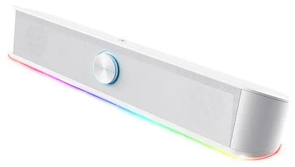 Комп'ютерна колонка, саундбар для ПК і ноутбука Trust GXT 619 Thorne White USB/AUX, RGB - фото 2