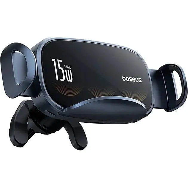  Автотримач із бездротовою зарядкою Baseus LightChaser Series Triple-Coil Wireless Charging Electric Car Mount Cluster Black - фото 3