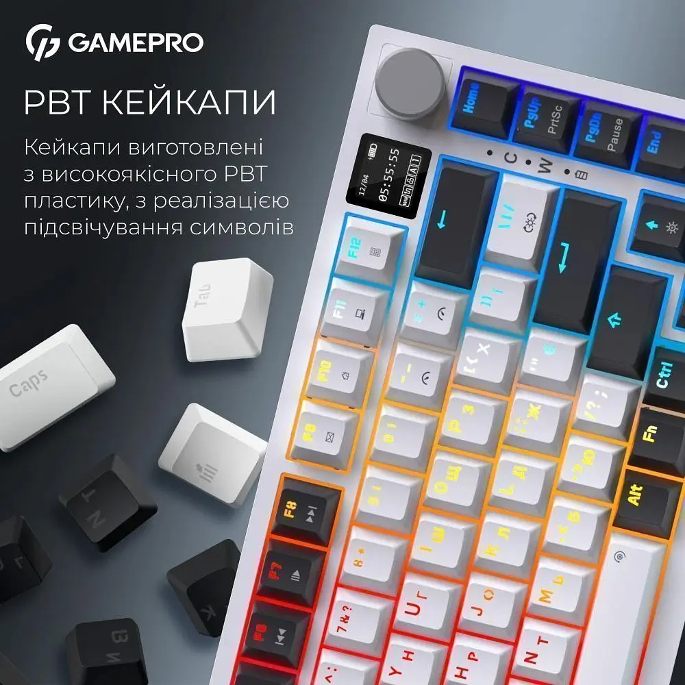Клавиатура GamePro Asgard Valhalla Pro QLAB Sakura Switch White (MK160-W-D-QS-PRO) - фото 14