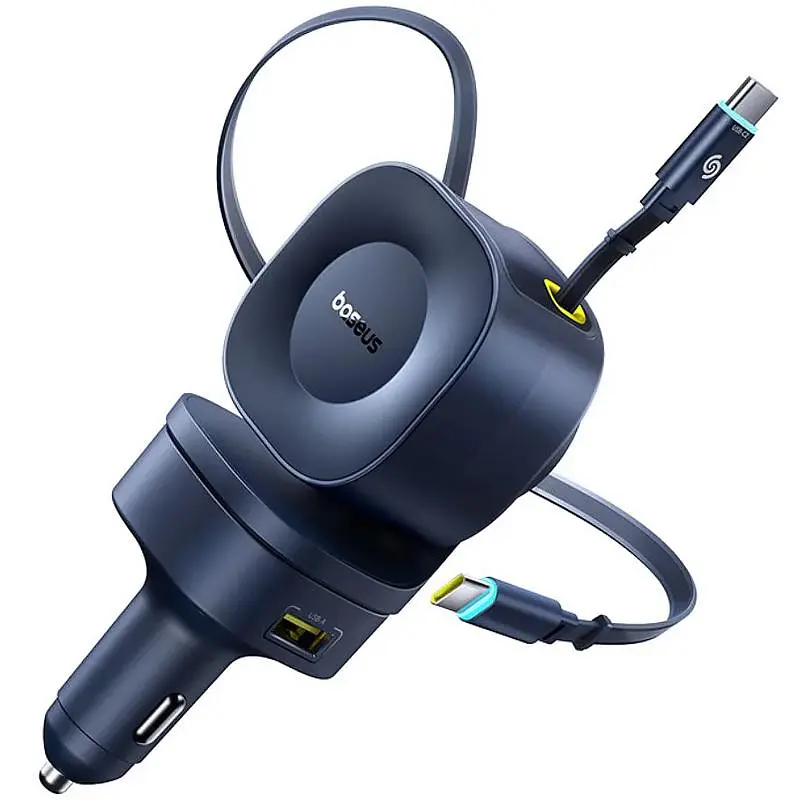 АЗУ Baseus PrimeTrip VR2 Max PD100W+QC3.0 with retractable cable (1USB-A/3C) (C02066) Cosmic Black - фото 1