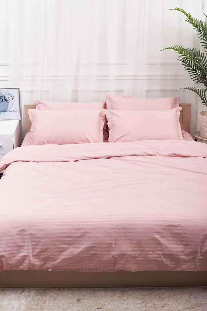 Пододеяльник Moon&Star Satin Stripe Stripe Pink King Size 220x240 см - фото 2
