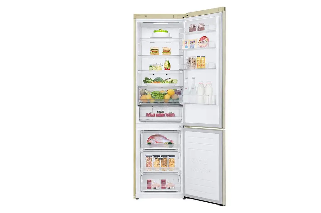 Холодильник LG GA-B509MEQZ 203х68х60см 2 дв холодильне відділення 277 л морозильне відділення 107 л A++ NF Лін Диспл зовнішній Бежевий (GA-B509MEQZ) - фото 8