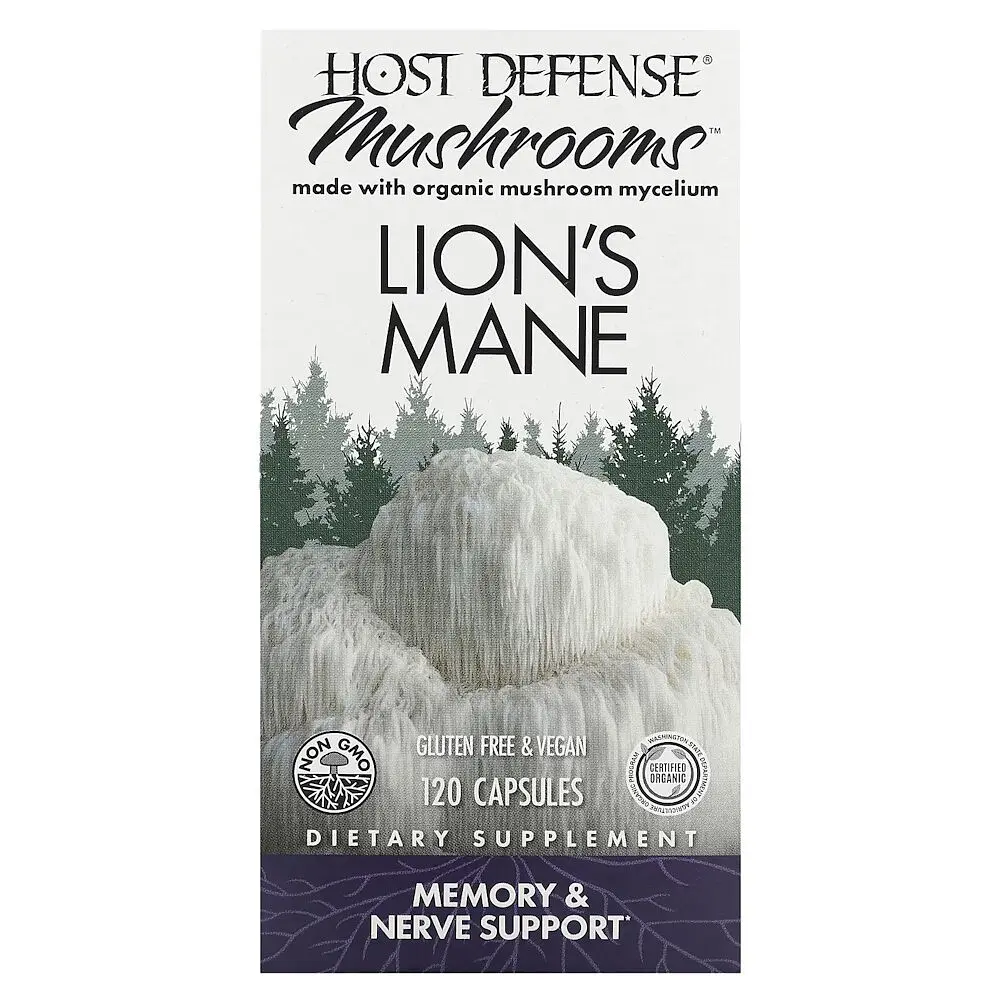 Натуральна добавка Host Defense Lion's Mane, 120 вегакапсул - фото 2