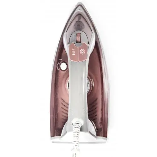 Праска Holmer HIТ-2535, White/Pink, 2500W, тефлон, об'єм ємності для води 350мл, паровий удар 130 г/хв, постійна подача пари 30 г/хв, вертикальне відпарювання - фото 4