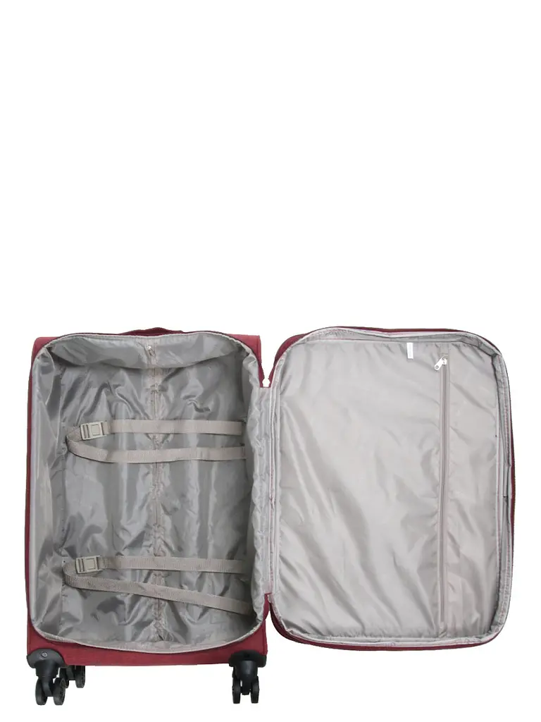 Валіза Середня (M) тканинна Airtex Worldline Tirana 608 на 4 колесах 65x41x23см 69л Бордовий - фото 9
