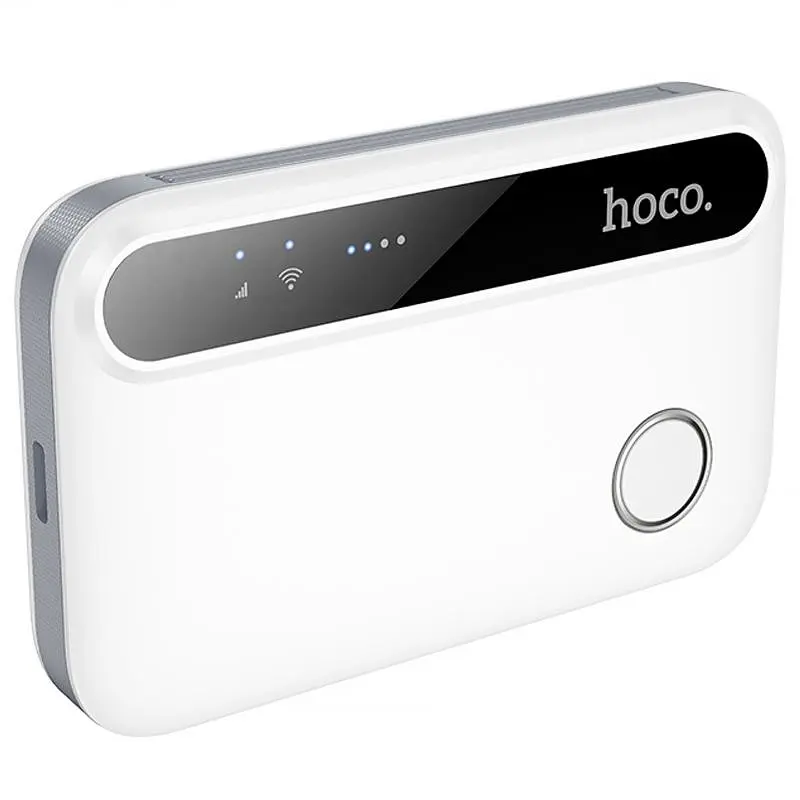 Портативний модем WiFi роутер Hoco HI41 150Mbps (Micro SIM) 2100 mAh White - фото 2