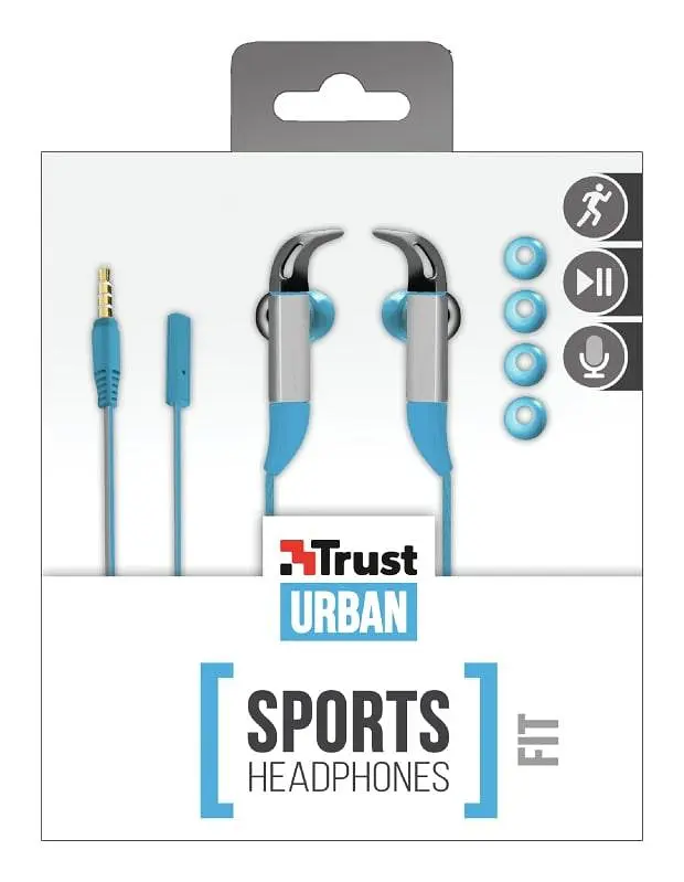 Наушники Trust Fit Sports Mic Blue (20321) - фото 3