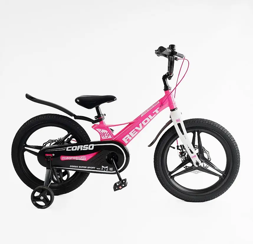 Велосипед 18" 2-х колёсный MG-18736 Corso «REVOLT» магниевая рама, литые диски, дисковые тормоза, собран на 75% (6800077187366) - фото 2