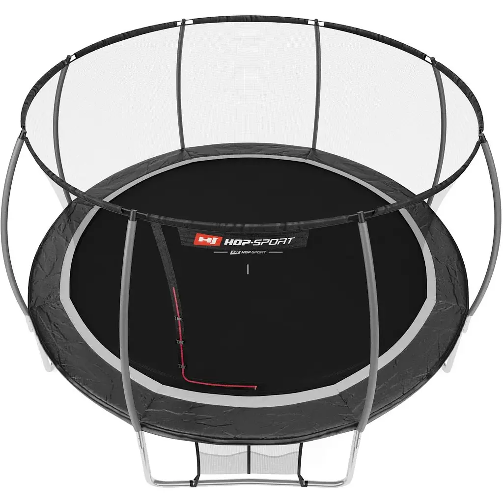 Батут Hop-Sport Premium 14ft (427см) чорно-сірий з внутрішньою сіткою - фото 2
