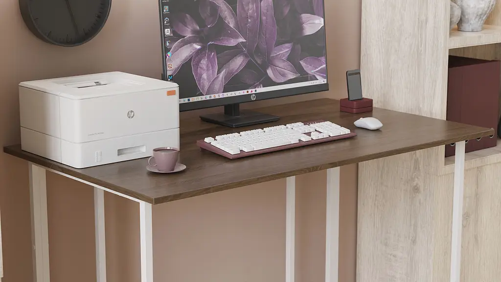 Компьютерный стол Ferrum-decor Ханна 75x100x60 белый ДСП Дуб Сонома Труфель 16мм (FRD-103992) - фото 3