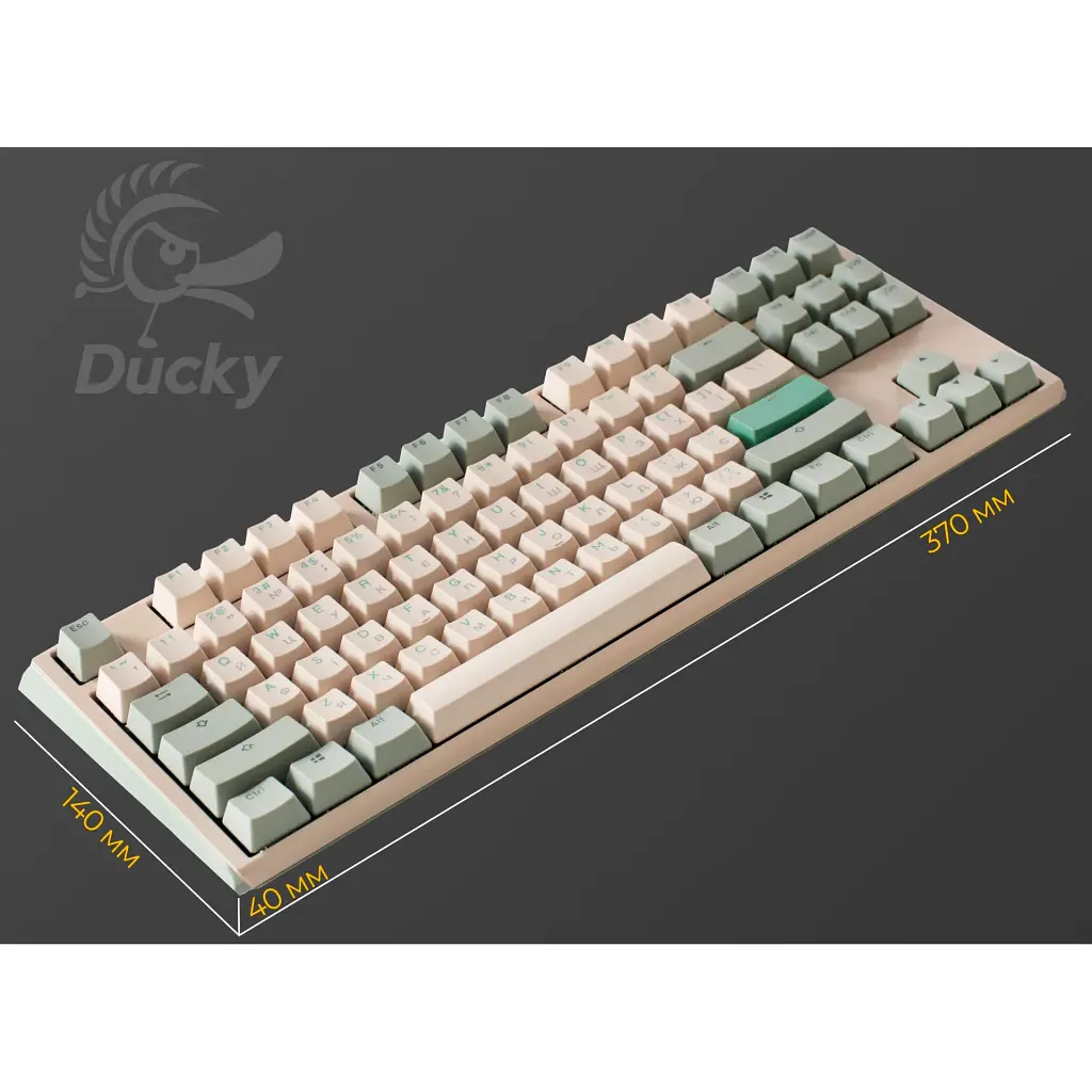 Клавиатура Ducky One 3 TKL Cherry MX Red Matcha Cream UA (DKON2187-RUAPXМAEGGC1) [126112] - фото 9
