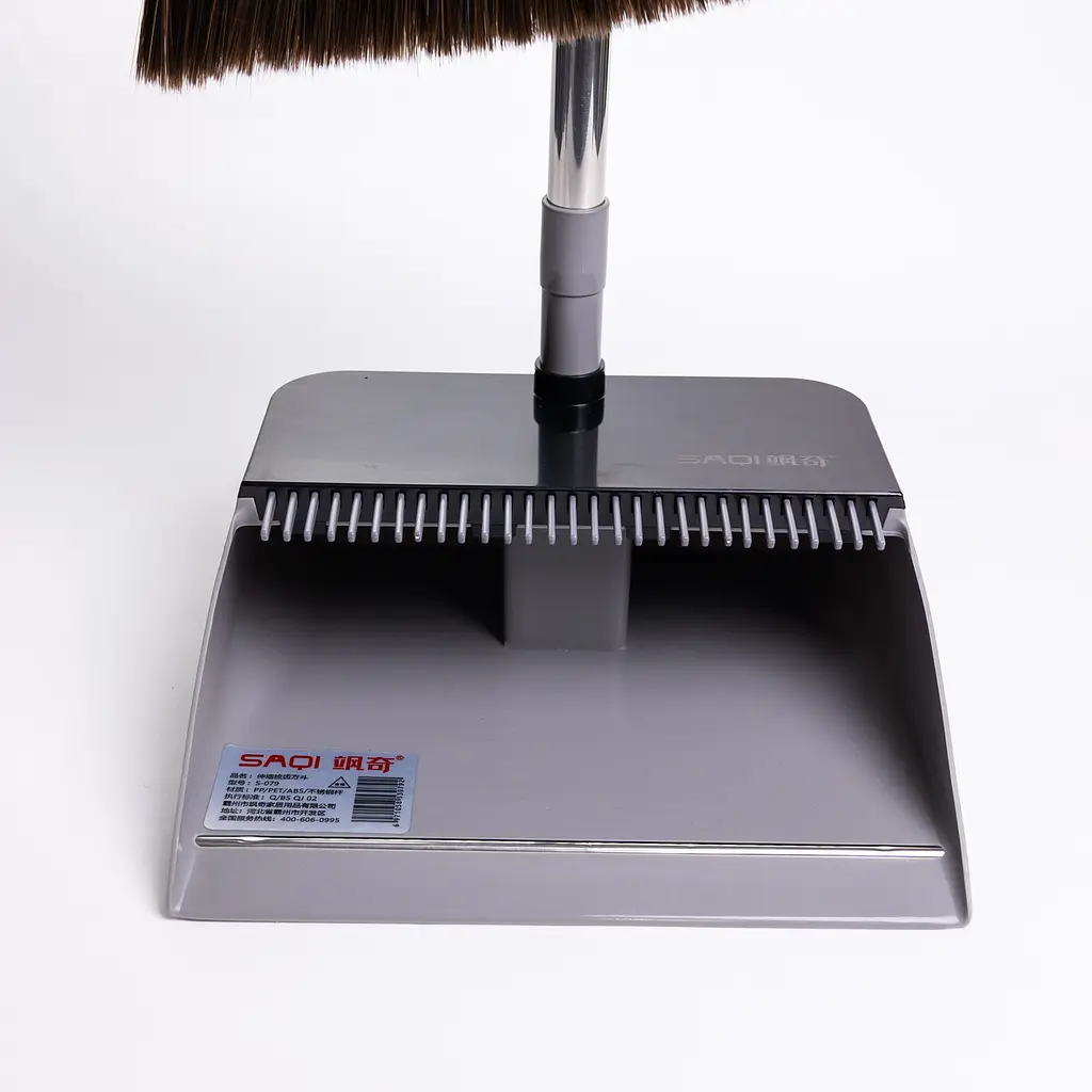 Комплект для прибирання віник з совком, сірий Yiwu HP-35015-10G - фото 8