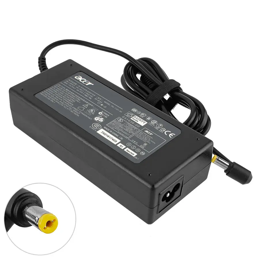 Блок живлення для ноутбука Acer 19V, 7.1A, 135W, 5.5x1.7мм, 3 hole, L-образний роз'єм, black (без кабелю!) - фото 2