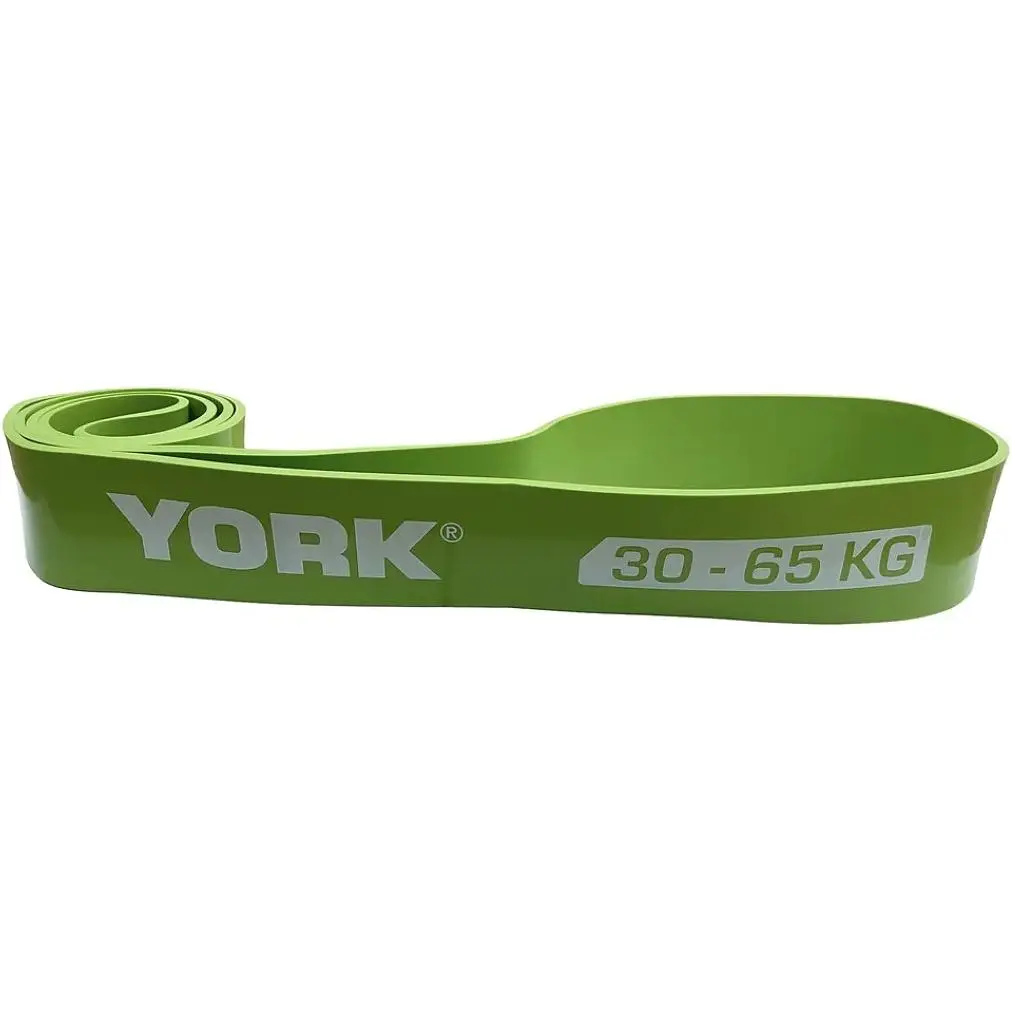 Резинка для фитнеса York Fitness 30-65кг - 2080x65x4,5 мм, салатовый - фото 2