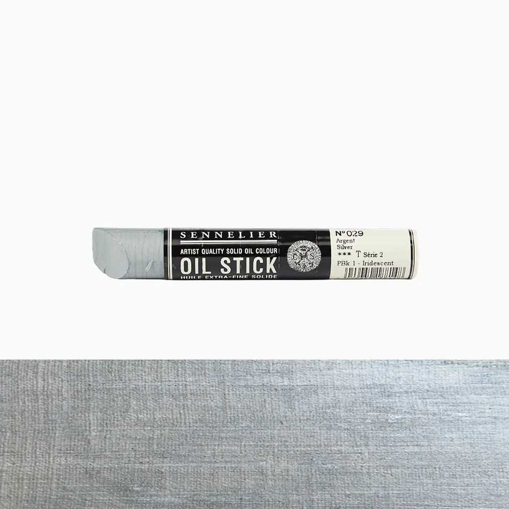 Фарба олійна у формі пастелі Sennelier Oil Stick, 38 мл, S2, Срібний (Silver) - фото 2