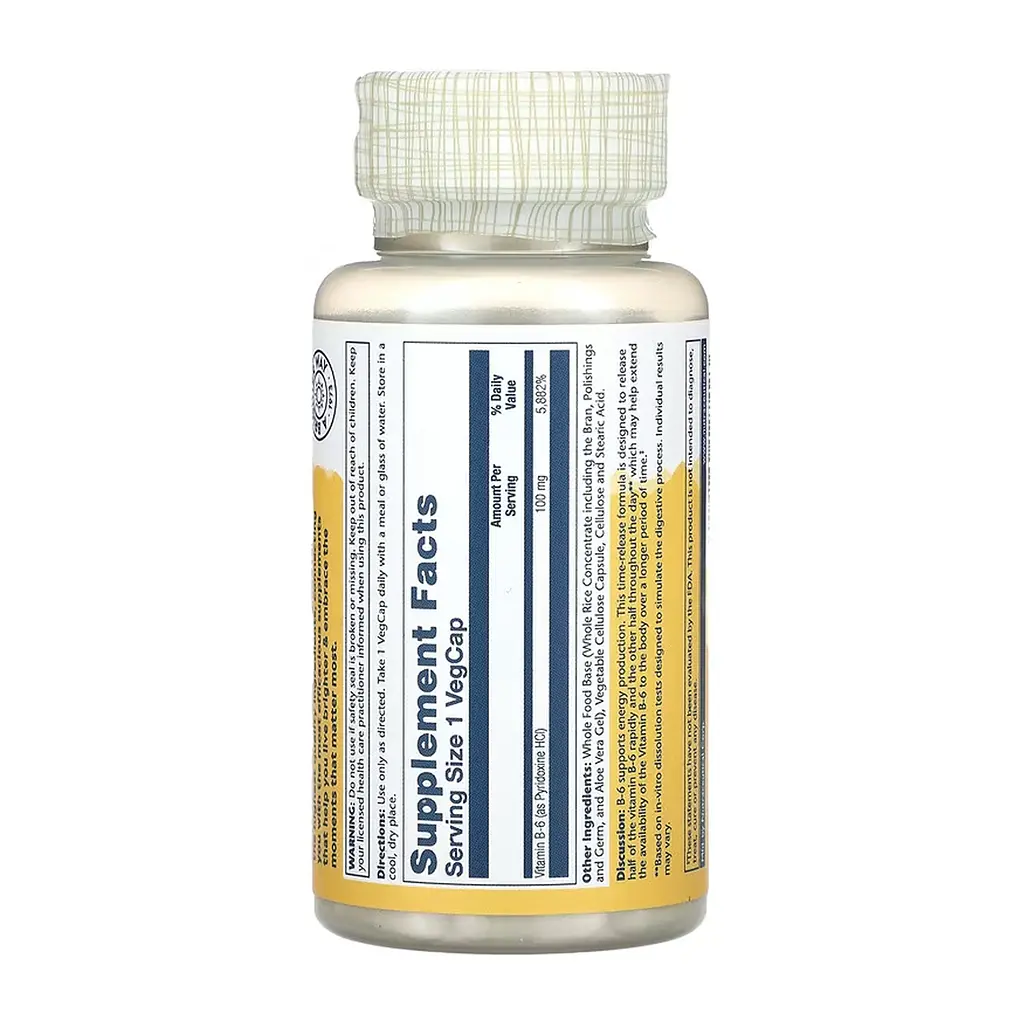 Vitamin B-6 Timed-Release 100mg - 60 vcaps - фото 2