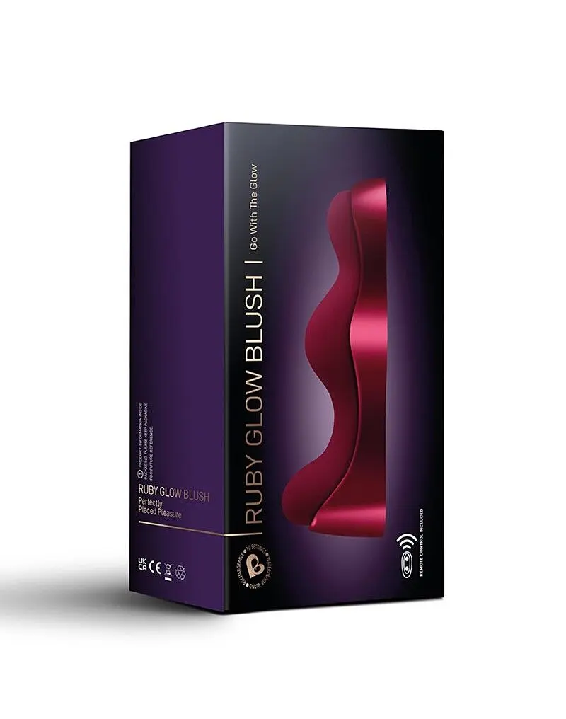 Універсальний sit-on-top вібратор Rocks Off Ruby Glow Blush, пульт ДК - фото 11
