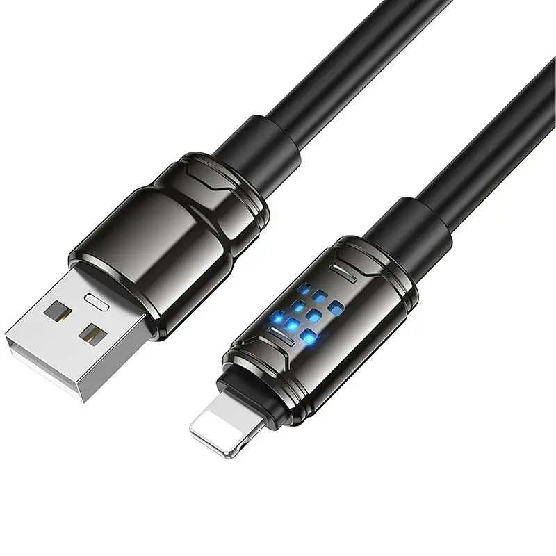 Дата кабель Hoco U143 Joy USB to Lightning 2.4A (1.2m) Black - фото 4