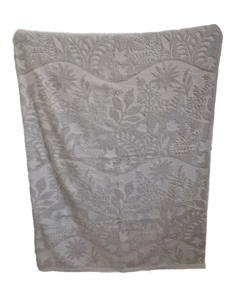 Простирадло махрове жакардове Parisa Home Premium 200х220 щільність 470 г/м2 сіре - фото 7