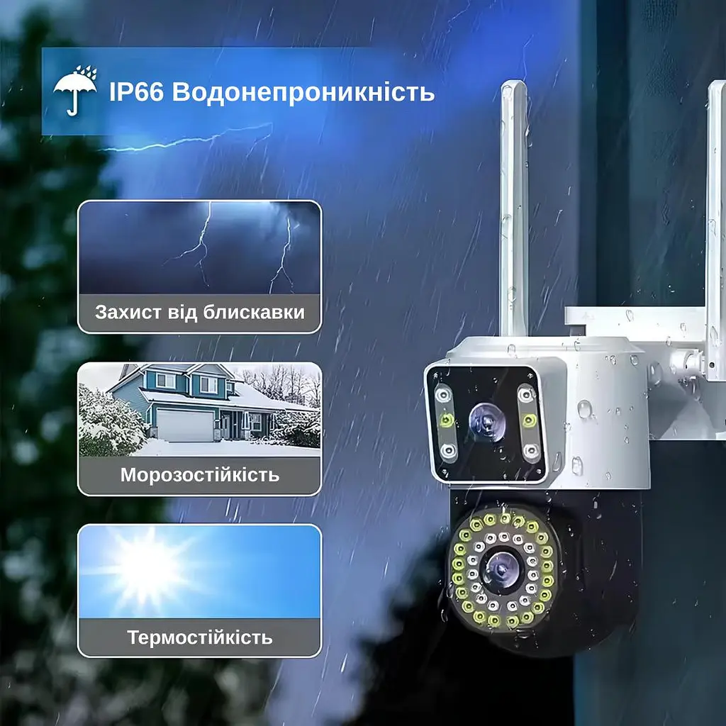 IP-камера уличная с аккумулятором и двойным объективом XON SmartCam Wi-Fi 8000mAh Solar 1080P (KCBSW22VW 3732) Белая - фото 7