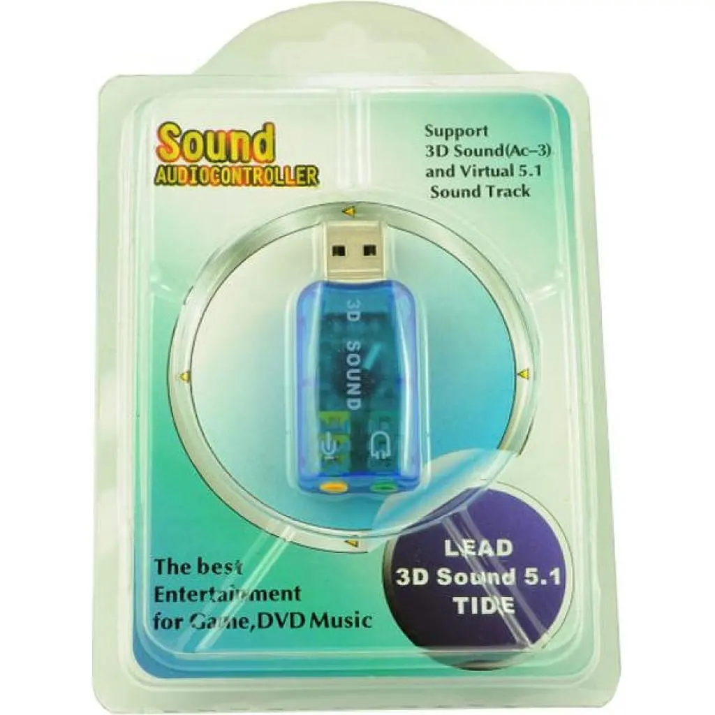 Звуковая плата Atcom USB-sound card (5.1) 3D sound (Windows 7 ready) (7807) - фото 4