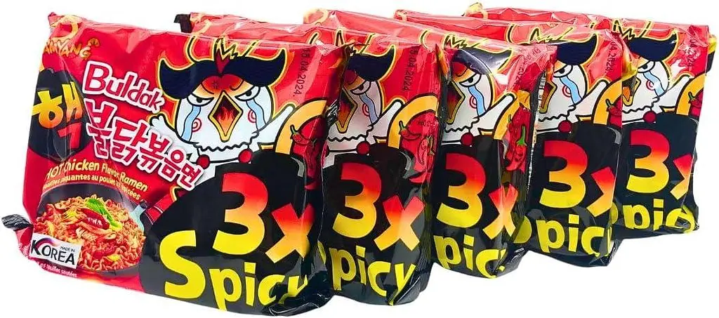 Локшина швидкого приготування Samyang Buldak 3x Spicy Hot Chicken Flavor Ramen 140г - фото 5