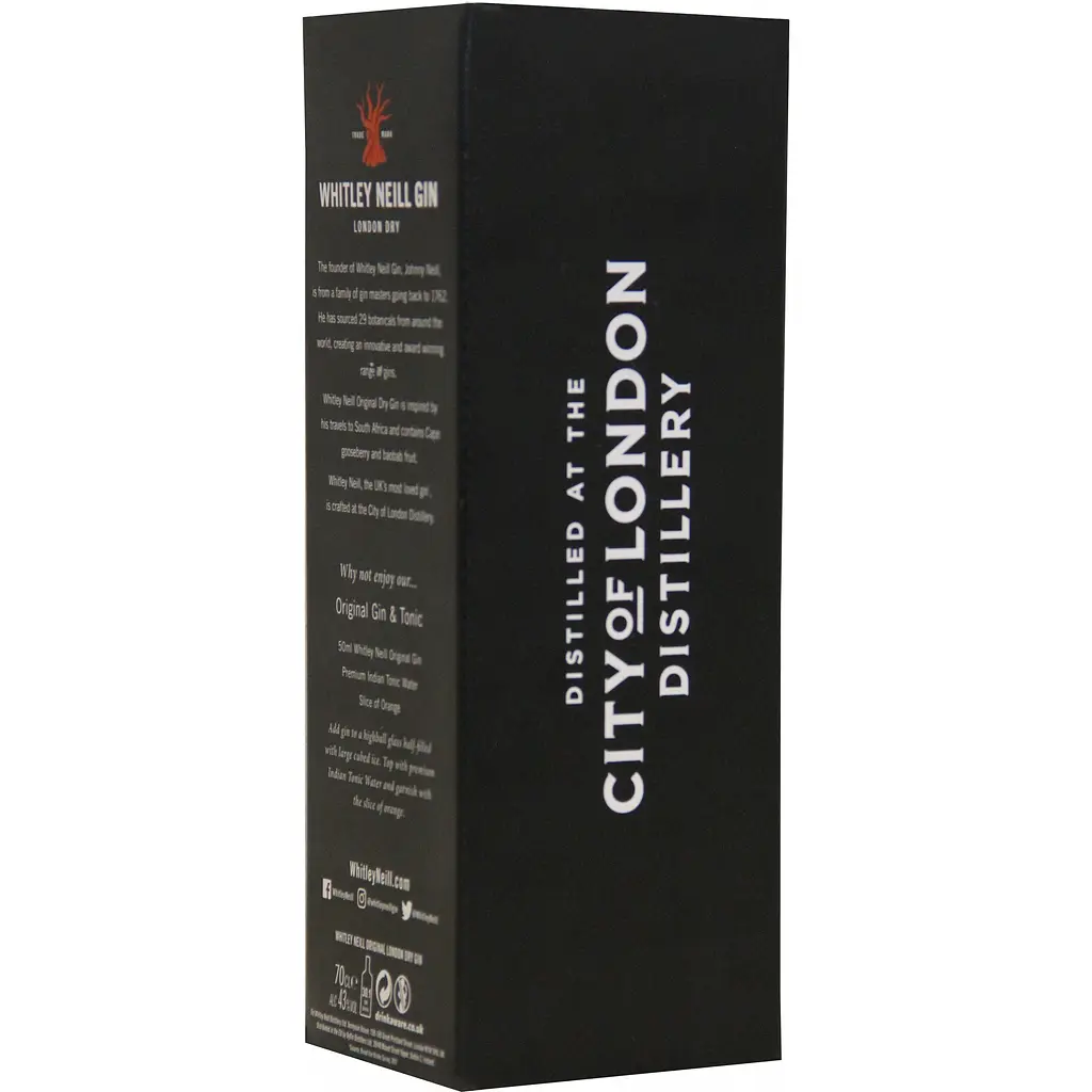 Джин Whitley Neill Original London Dry Gin 43% 0.7 л в подарочной упаковке - фото 2