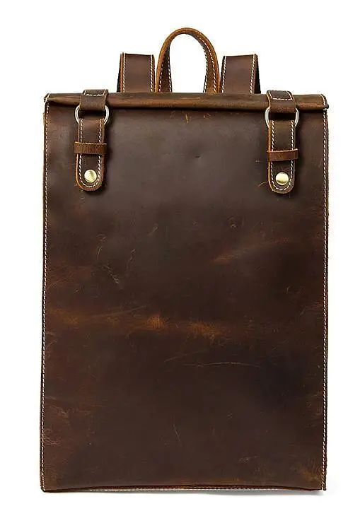 Рюкзак шкіряний дорожній 14796 Vintage коричневий - фото 5