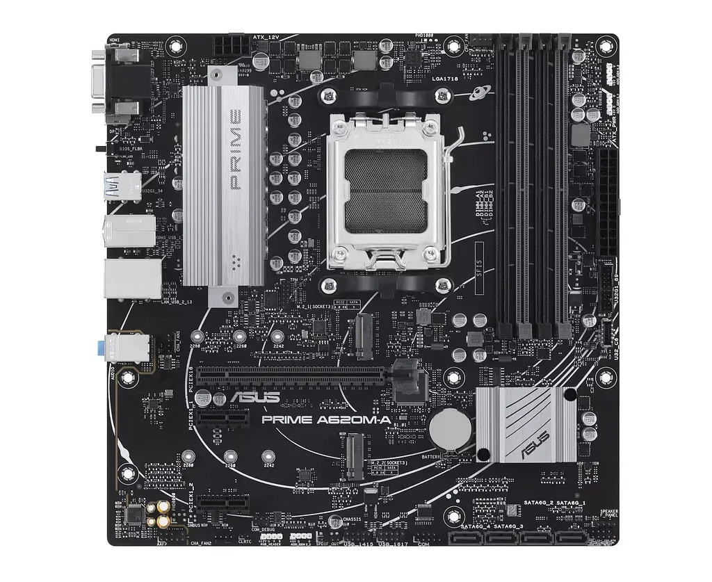 ASUS Материнська плата PRIME A620M-A-CSM sAM5 A620 4xDDR5 HDMI DP D-Sub mATX