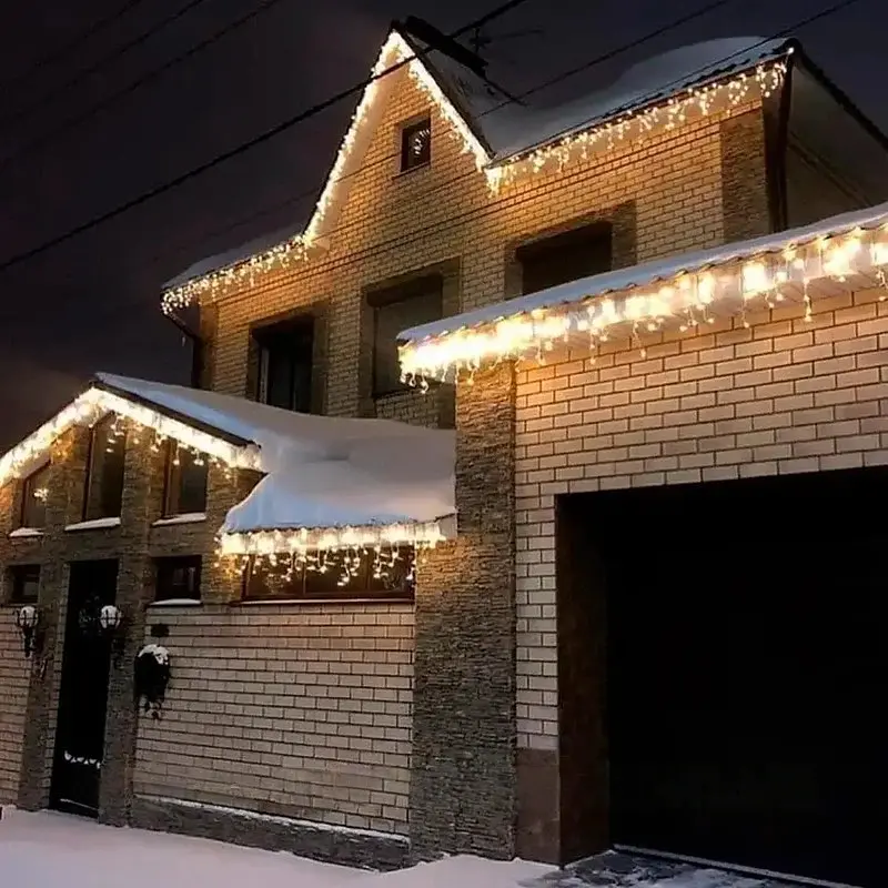 Гірлянда-бахрома Сіті XPRO 200 LED, 5 м, теплий білий світло (23457489602_735) - фото 2