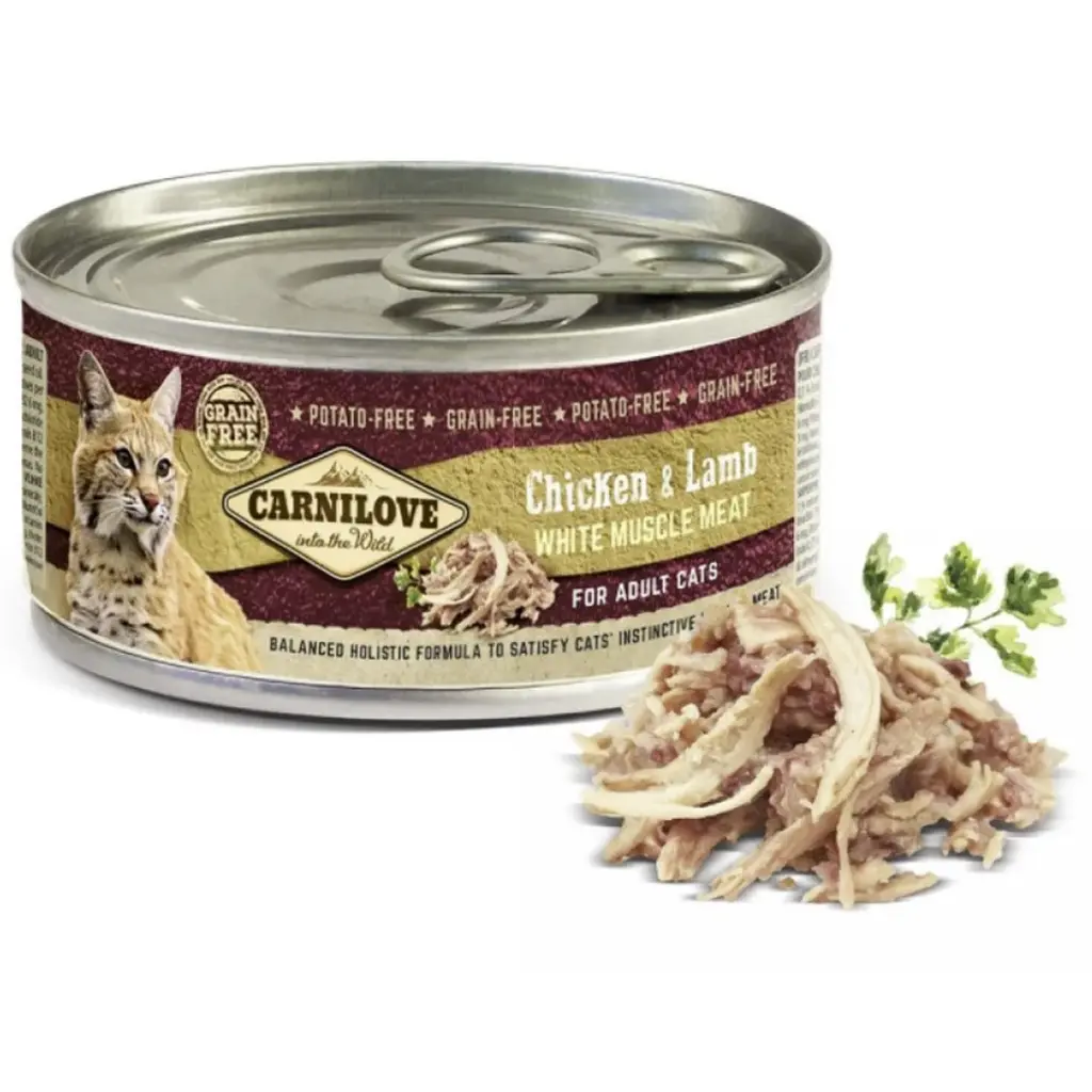 Вологий корм для котів Carnilove Chicken&Lamb Cat Adult Курка й ягня 100 г - фото 2