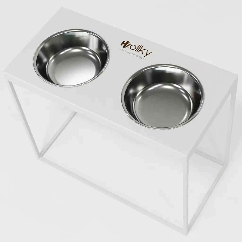 Hollky Base XL40 — миски на підставці для великих собак (2 × 1,8 л, висота 40 см) - фото 8