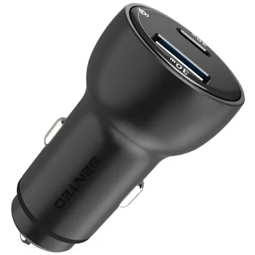 АЗП Senteo Q-07 Aston Series USB-A/USB-C PD3.0&QC3.0 3A 66W Black