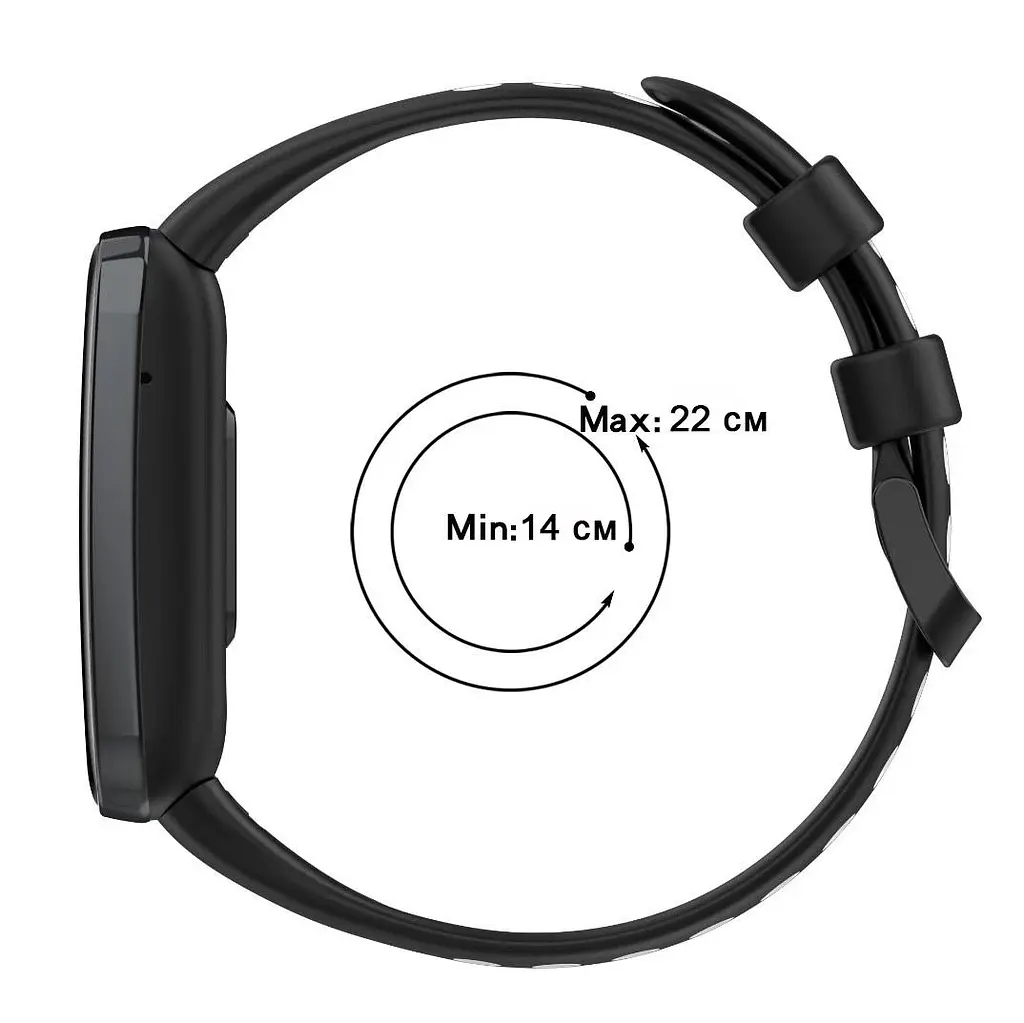 Силиконовый ремешок Primo Perfor Classic для фитнеса браслета Xiaomi Smart Band 7 Pro Black-Grey - фото 4