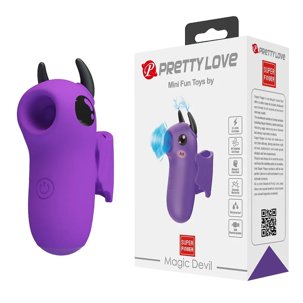 Вакуумный стимулятор клитора Pretty Love Magic Devil фиолетовый - фото 2