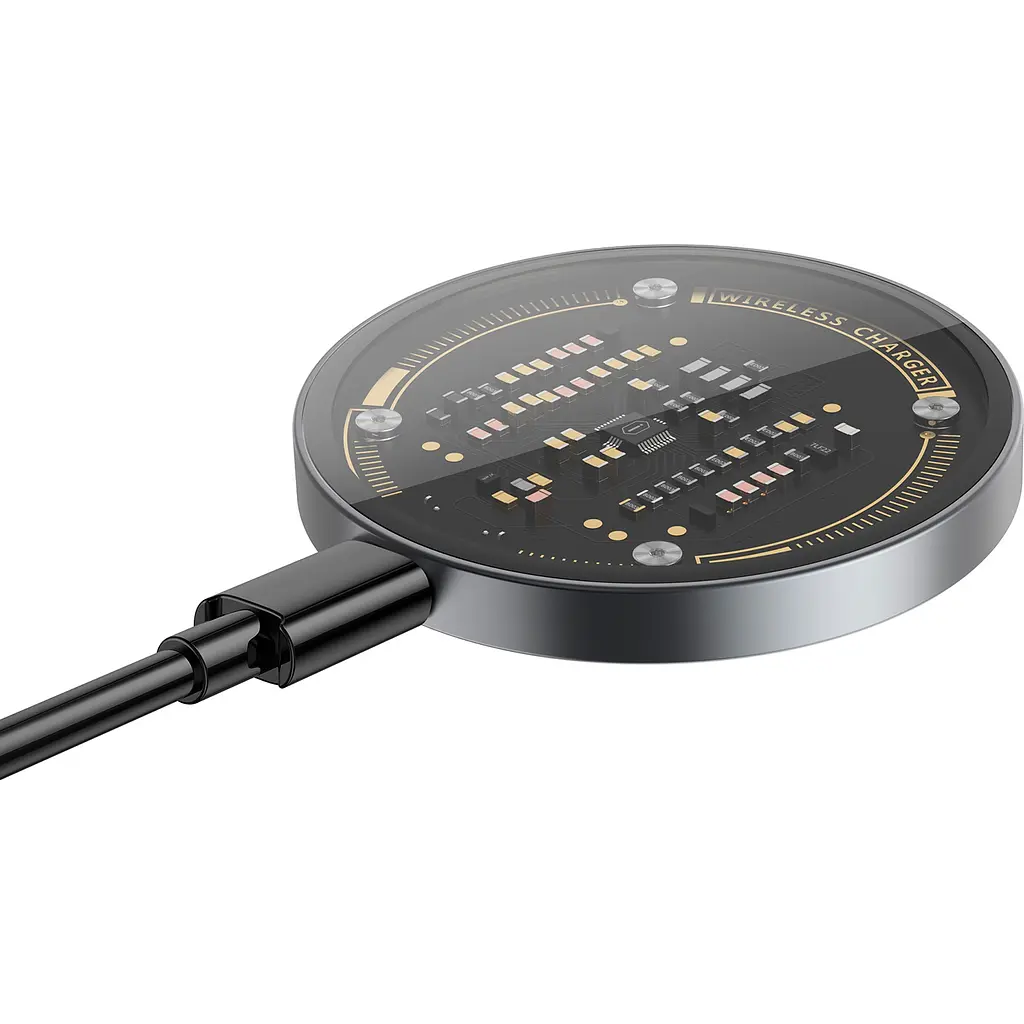 Бездротовий зарядний пристрій Wiwu Wi-W008 Magnetic Wireless Charger 15W with MagSafe Grey [6976195091588] [99971] - фото 4