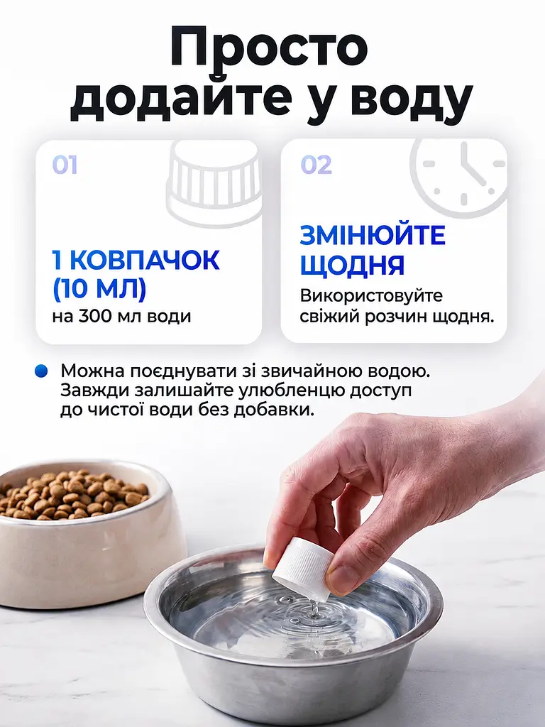 Добавка у воду для собак та котів боротьби зубним нальотом каменю засіб для догляду за пащею проти неприємного запаху з пащі тварин Plaqtiv+ 500 мл  - фото 4