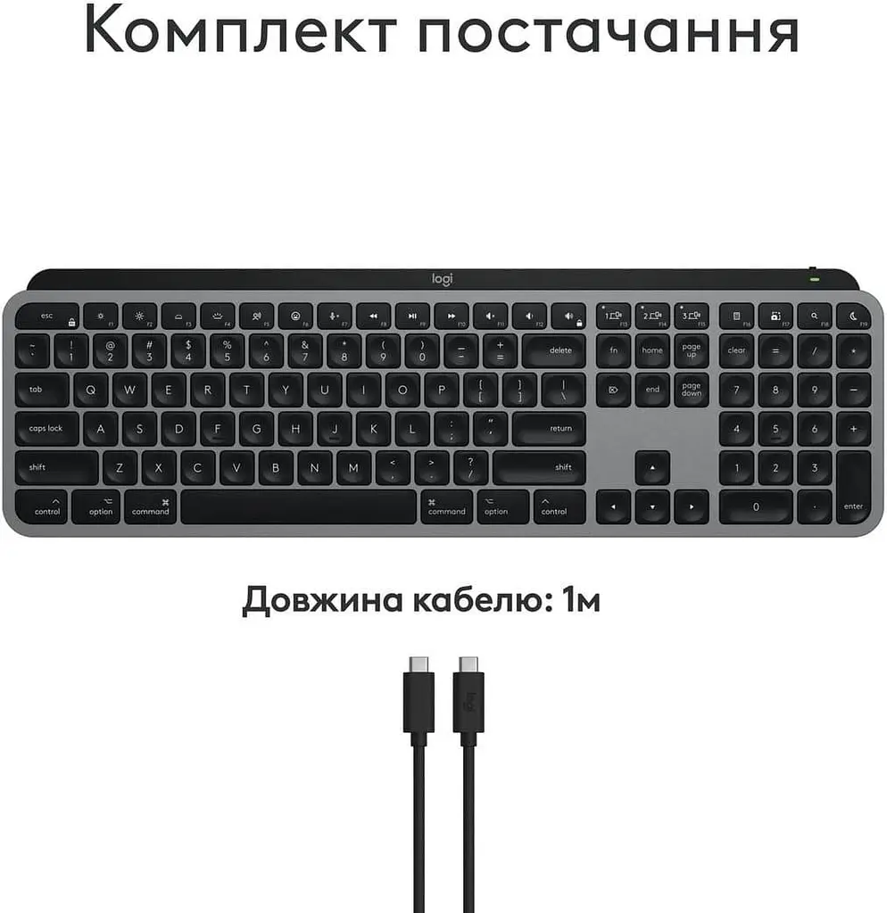 Клавиатура Logitech MX Keys S for Mac Wireless Space Grey (920-011637) - фото 2