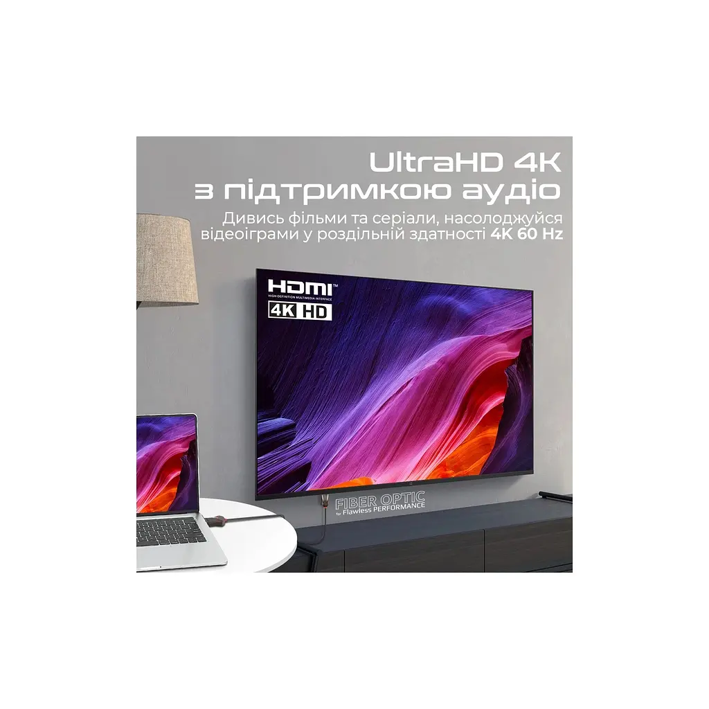 Кабель мультимедійний Promate HDMI M - HDMI M V2.0 чорний 15 м (prolink4k60-15m) - фото 3