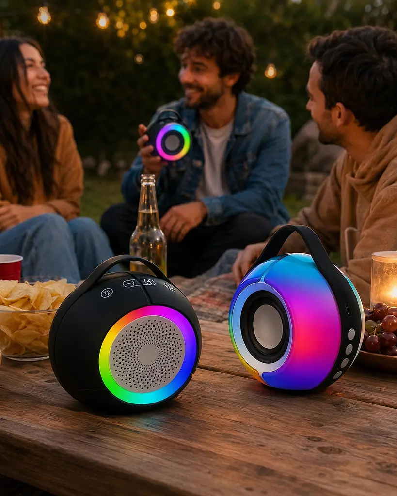 Колонка Bluetooth SY-333 / Акумуляторна колонка з LED підсвічуванням / Акустична колонка переносна - фото 2