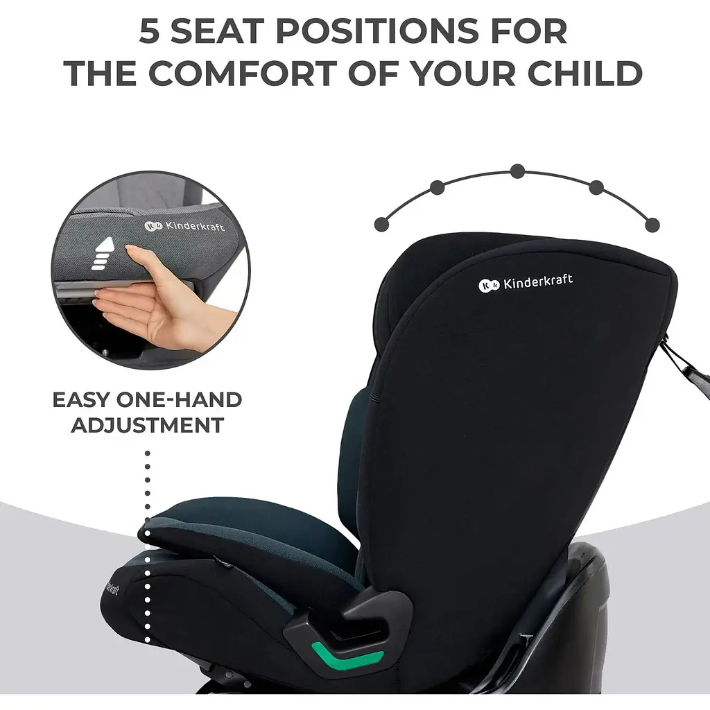 Автокрісло Kinderkraft Oneto3 i-Size Graphite Black чорне (00-00305212) - фото 10