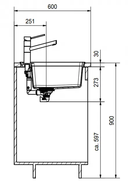 Кухонная мойка Franke Maris MRG 620 TL (114.0720.009) гранитная - врезная - Чёрный матовый - фото 4
