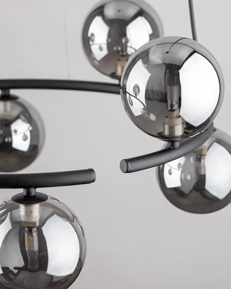 Подвесной светильник, люстра TK Lighting 6844 Anabelle G9 8x8W IP20 графитовый - фото 3