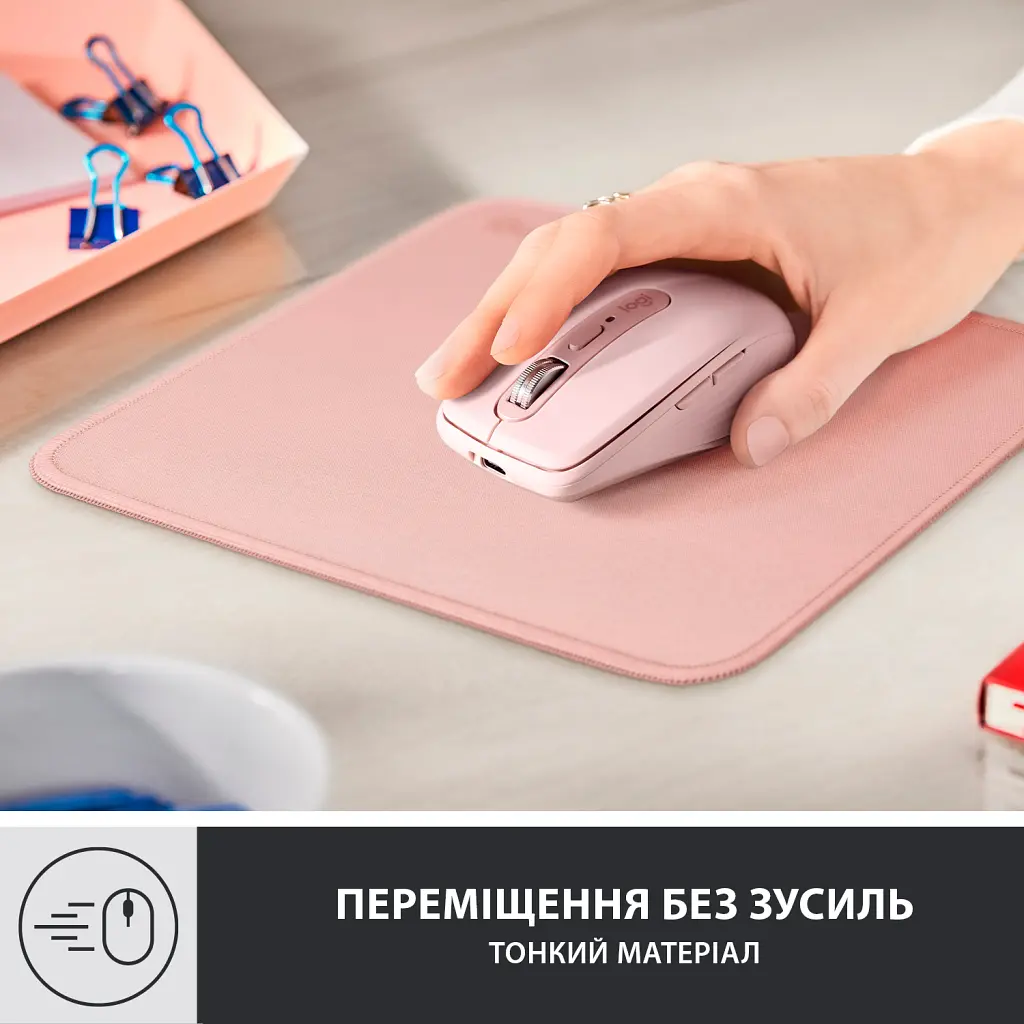 Килимок для мишки Logitech Mouse Pad Studio Series Darker Rose (956-000050) - фото 2