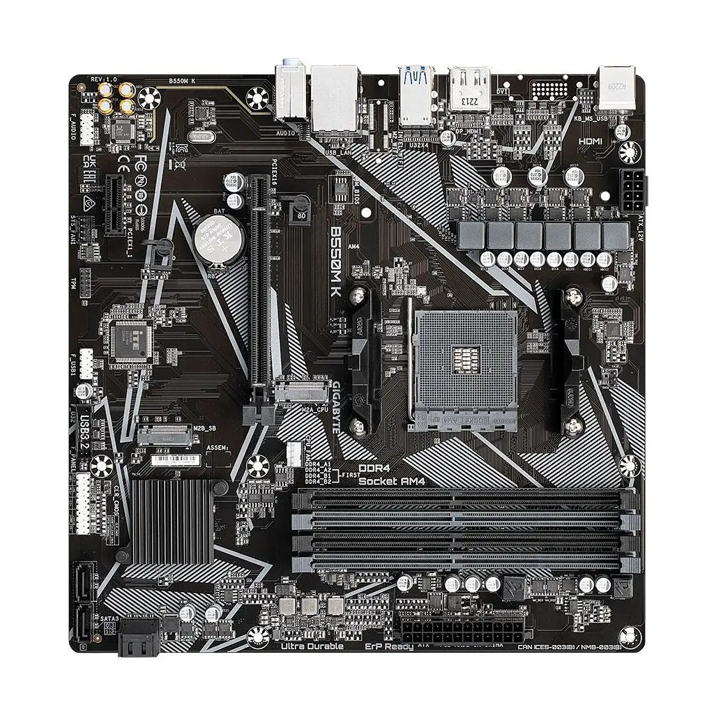 Материнська плата GIGABYTE B550M K - фото 3