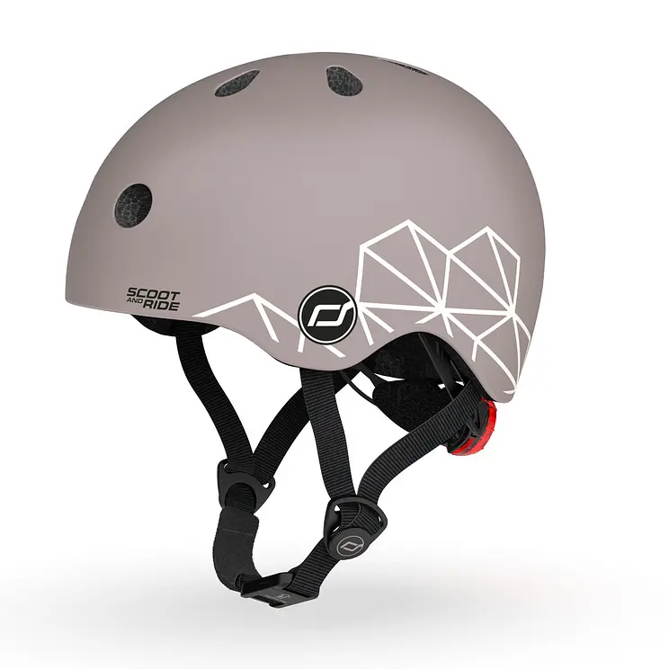 Шолом захисний Scoot and Ride з ліхтариком 45-51 см (XXS/XS) сірий - фото 3
